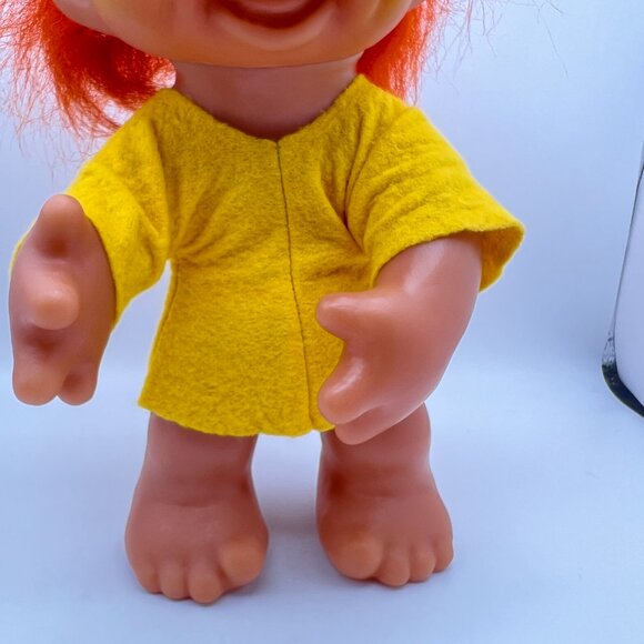 Thomas Dam Norfin #604 Orange Hair Yellow Outfit Troll Doll LARGE - Picture 4 of 12